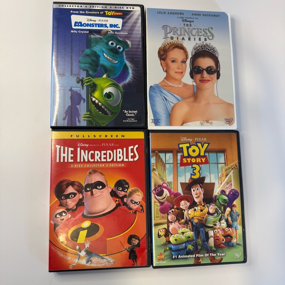 Collection Of 4 Disney DVDs In Excellent Condition